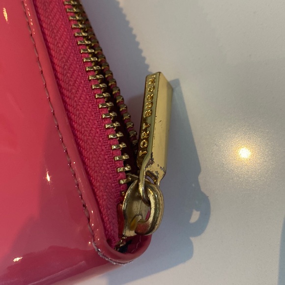 Hot Pink Patent Leather Tory Burch Zip Wallet - Picture 6 of 6
